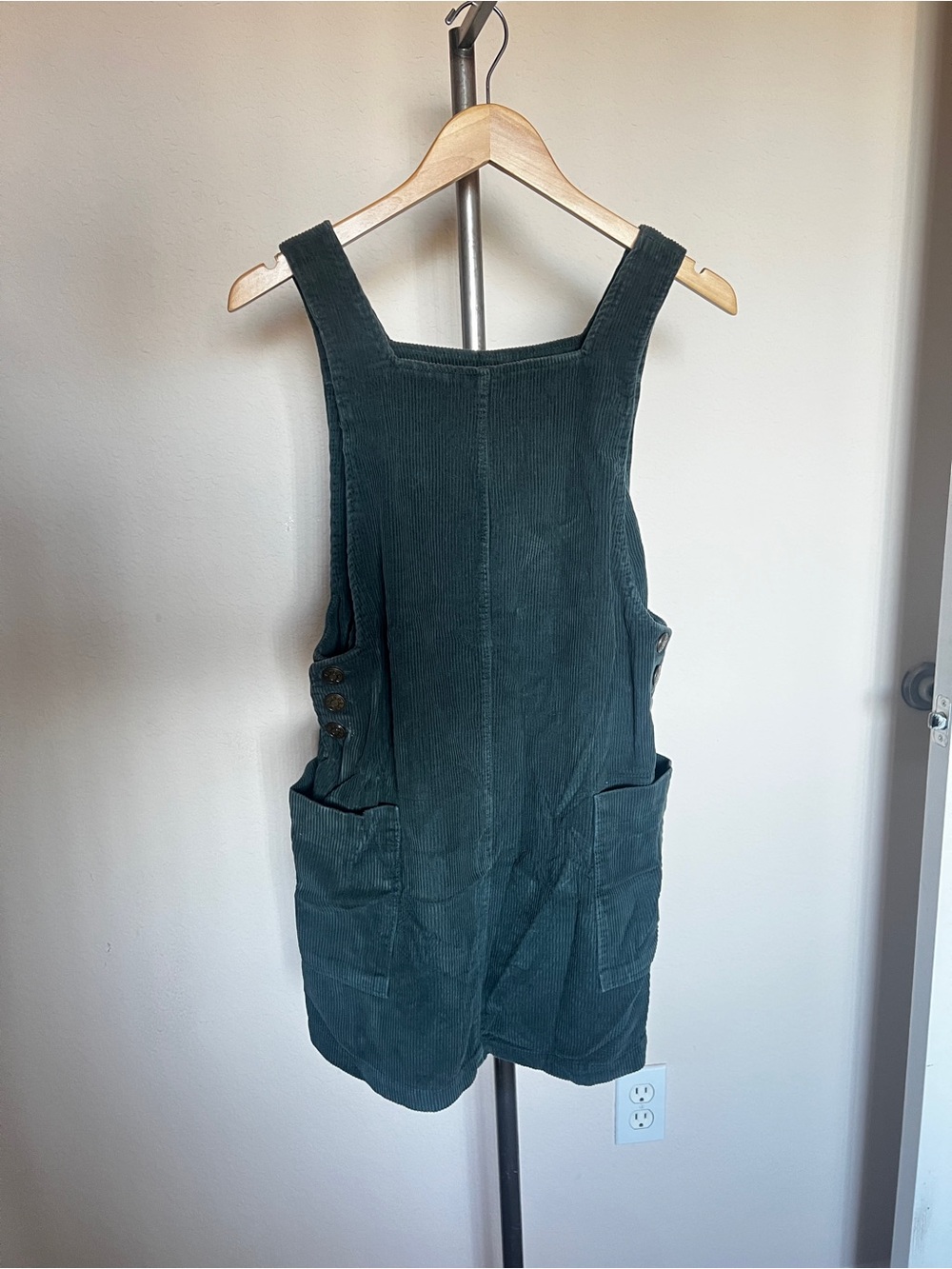 BDG Forest Green Corduroy Pinafore Mini Dress size medium